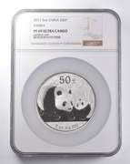 PF69 UCAM 2011 China 50 Yuan 5 Oz Silver Panda NGC