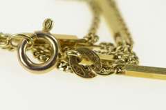 14K Yellow Gold 1.3mm Squared Cable Link Retro Chain Necklace
