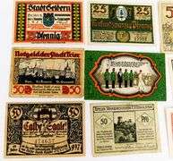 Large Lot of 24 Foreign Paper Money Notes, 1920's