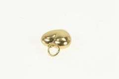 14K Yellow Gold Puffy Vintage Classic Heart Love Symbol Charm/Pendant