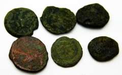 Nice Lot of 6 Roman Empire 200 Year Old Coins