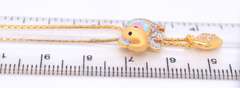 Fabulous 20kt Yellow Gold Elephant Necklace