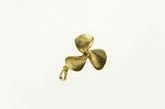 14K Yellow Gold Boat Propeller Nautical Ocean Travel Charm/Pendant