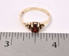 Fancy Red Garnet Ring In Yellow Gold