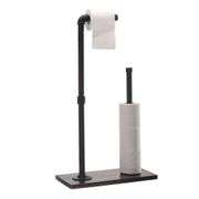 Wood Paper Towel Holder Stand Free Standing Vintage