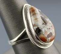 Natural 31.10ct Tabu Jasper size 8.5 ring