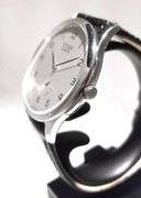 Citizen Be9061-27a Mens Watch Stainless Steel Quartz Silver Tone Dial Black Leather Strap