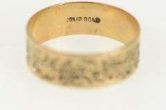 10K Yellow Gold 6.4mm Victorian Scroll Pattern Wedding Band Ring