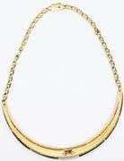 Dark Intimidating Cabochon Natural Tiger's Eye 18k Gold Diamond Mariner Chain Necklace