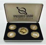 Spacequest Casino Vegas Hilton Ltd. Collector Ed. 5 Silver Round Set