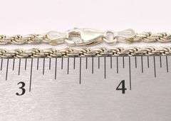 Sturdy Rope Chain Necklace In Sterling Silver