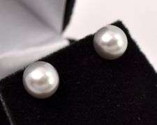 Pearl Stud Earrings In Sterling Silver