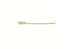 14K Yellow Gold Art Deco Diamond Ornate Geometric Stick Pin