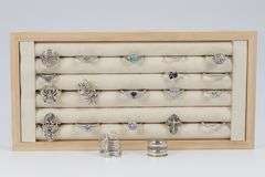 .925 Sterling Silver Curated Ring Set 20 RIng Lot Various Sizes & Styles