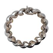 14K WHITE GOLD TWISTED HANDMADE BRACELET