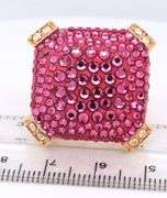 Judith Leiber Crystal Pink Ring