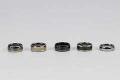 Lot of 5 Size 5.5 Tungsten Carbide Rings in Various Styles