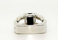 Stunning 6.0 Carat Blue Sapphire and Diamond Sterling Sliver ring