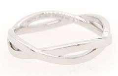 De Beers Infinity Wedding Band Ring in 18K W/Box