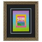 Umbrella Man with Rainbow Sky on Blends by Peter Max
