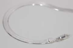 Sterling Silver Flexible Herringbone Bracelet 5.5mm Solid 925 Italian Chain 7"