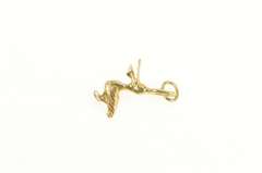14K Yellow Gold Pelican Duck Bird Diamond Cut Charm/Pendant