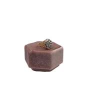 10K YELLOW GOLD FLOWER RING WITH DIAMONDS