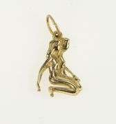 14K Yellow Gold Gemini Twins Astrology Zodiac Sign Charm/Pendant
