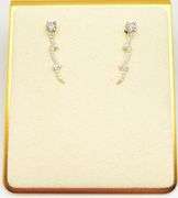 14kt Solid Yellow Gold & Diamond Earrings