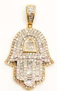 10kt Solid Yellow Gold & Diamond Pendant