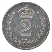 1908 Great Britain 2 Pence Maundy