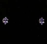 Sparkling Unheated Tanzanite stud earrings
