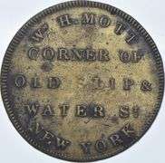 1820's W. H. Mott Civil War Token - NY 615