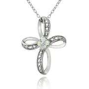 Created White Opal & Diamond Accent Pendant