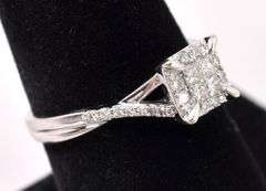 Brilliant Diamond Ring In White Gold