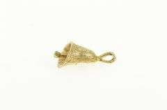 14K Yellow Gold 3D Articulated Wedding Bell Marriage Charm/Pendant