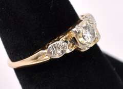 Gorgeous Diamond Ring In 14K Yellow Gold