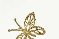 14K Yellow Gold Butterfly Life Change Symbol Classic Pendant