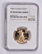 PF70 UCAM 1993 $25 American Gold Eagle 1/2 Oz. .999 Fine Gold NGC