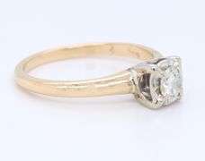 Vintage Round Brilliant Cut Diamond Engagement Ring