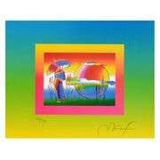 Rainbow Umbrella Man on Blends by Peter Max