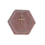14K YELLOW GOLD CROSS  WITH DIAMONDS