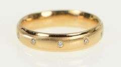 14K Rose Gold 4.3mm Flush Diamond Wedding Band Ring
