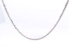 Elegant White Gold Diamond Cut Chain Necklace