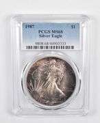 MS68 1987 American Silver Eagle - PCGS Beautiful Tone!