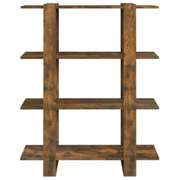 Book Cabinet/Room Divider Smoked Oak 39.4x11.8x48.6in
