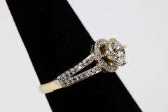 14k Yellow Gold Round Solitaire Engagement Band Ring Size 6.5