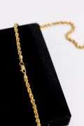10k Yellow Gold Diamond-Cut Solid Rope Link Chain 2.8mm Necklace 18"