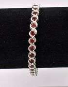 Red Garnet Tennis Bracelet In Sterling Silver