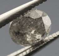 Gorgeous .48ct gray and black Diamond solitare